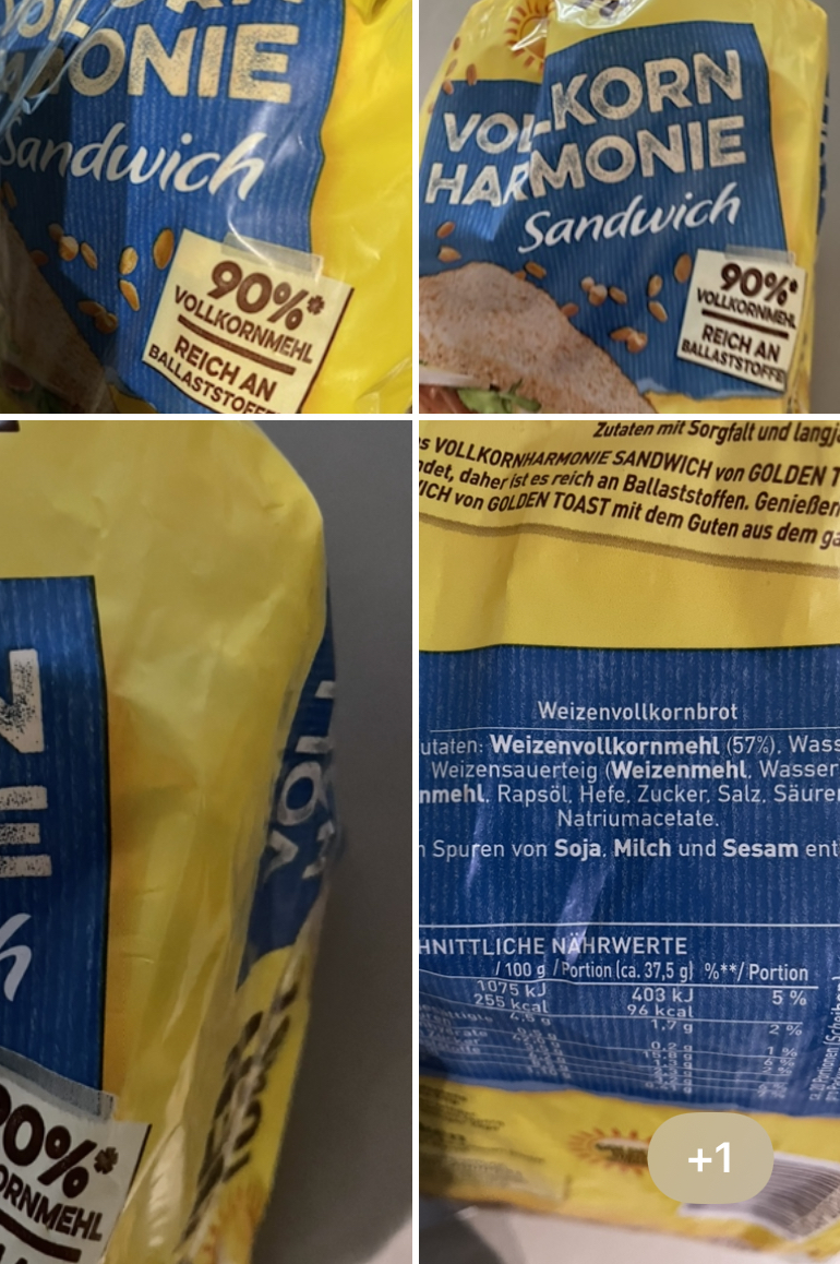 Golden Toast Vollkorn Harmonie Sandwich von Lieken Brot und Backwaren ...